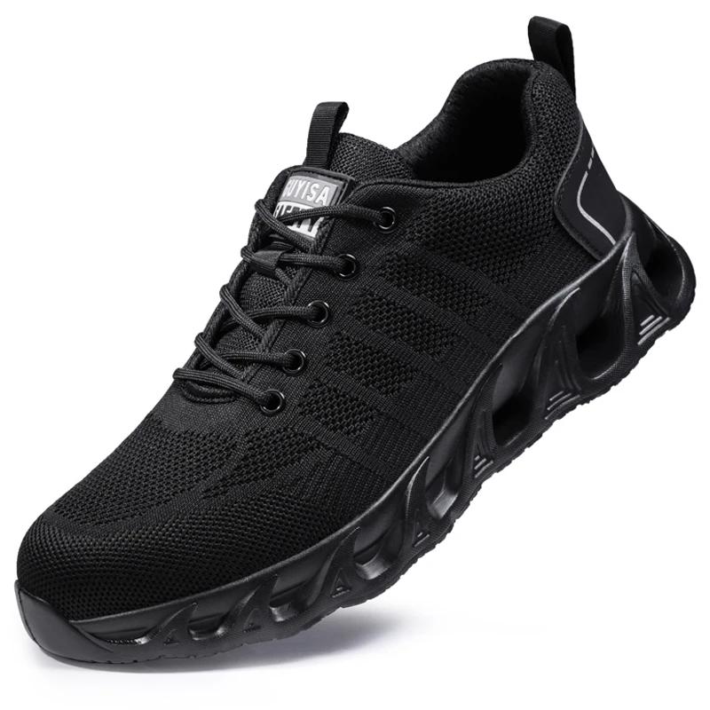 Fashion  Lightweight Men's Work Safety Shoes Anti Piercing Protection Sneakers Non-slip Security Boots Male Footwear