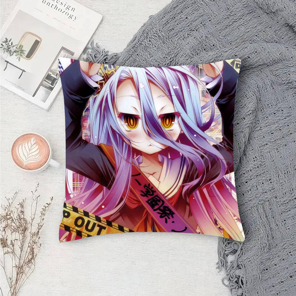 Anime NO GAME NO LIFE Pillow Case Sofa Cushion Cover Room Home Decoration