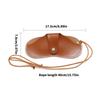 Portable Neck Hanging Glasses Case Soft Leather Outdoor Sunglasses Pouches for Daily Commutes and Travel