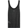 Sexy Hollow Out Lightweight Knit Vest Women Tops Space-Black 47B364G