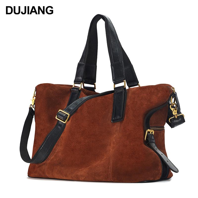 

Роскошная замшевая сумка-тоут и сумка кроссбоди для поездок: Большая вместимость для мужчин и женщин