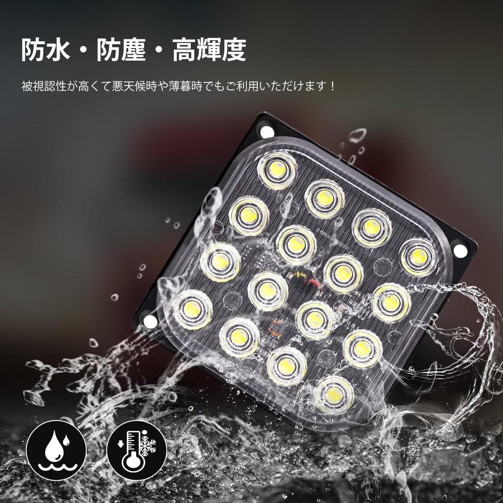 Ygmylandbb LED Strobe Lights Truck Side Marker Lamp Emergency Warning Light 24V Square