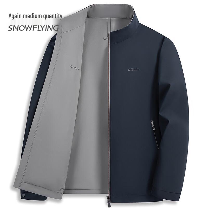 SNOWFLYING Men s Stand-Collar Casual Jacket 4XL