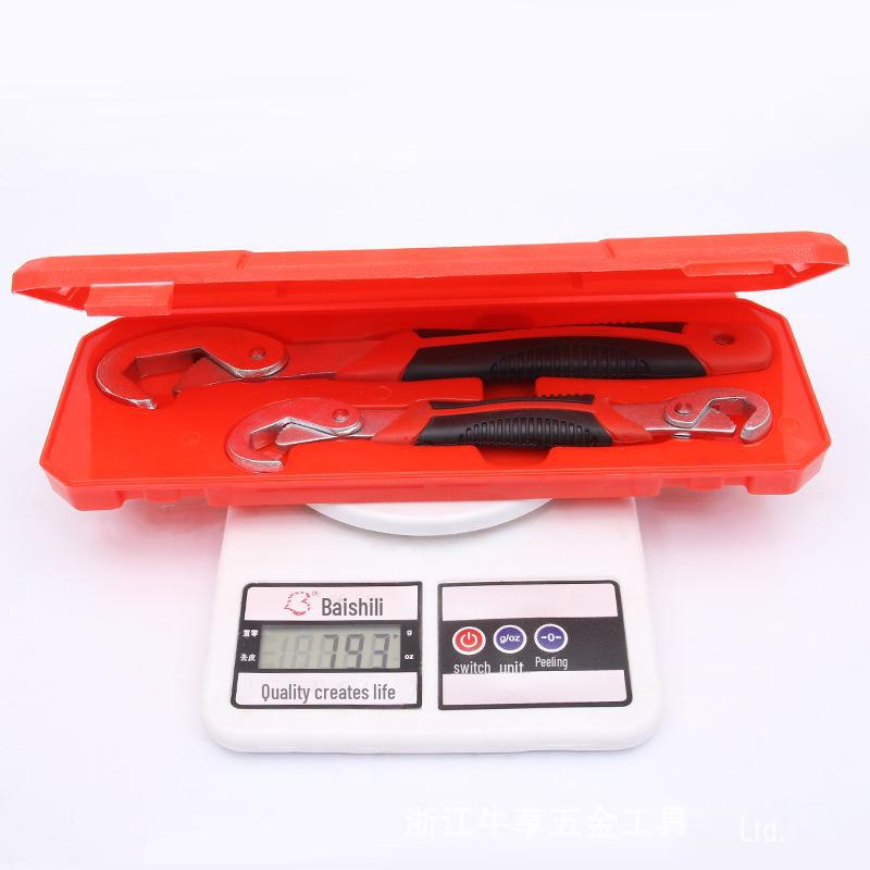 Universal Adjustable Chrome Vanadium Steel Wrench, 22-32mm Large Opening Portable Multifunction Tool