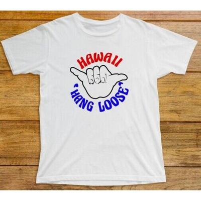 Hawaii Hang Loose T Shirt 552 Shaka Aloha Islands Pacific Honolulu Waikiki Surf