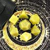 7-Piece Lemon Chrysoprase Dice Set for Tabletop RPGs