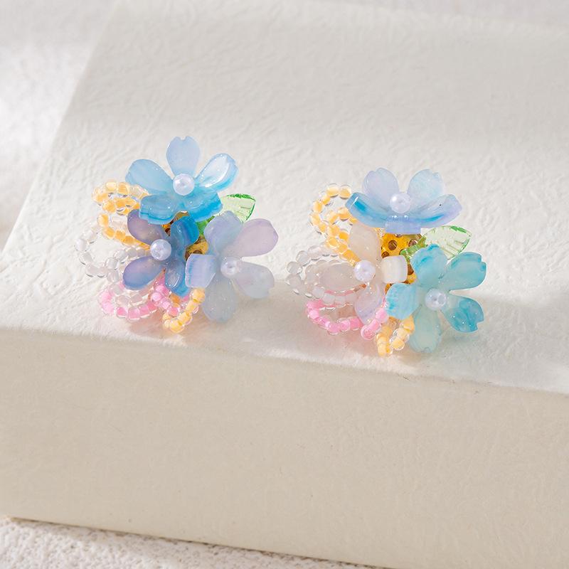 Exquisite Fairy Beaded Flower Earrings - Cute, Lively & Versatile Accessories