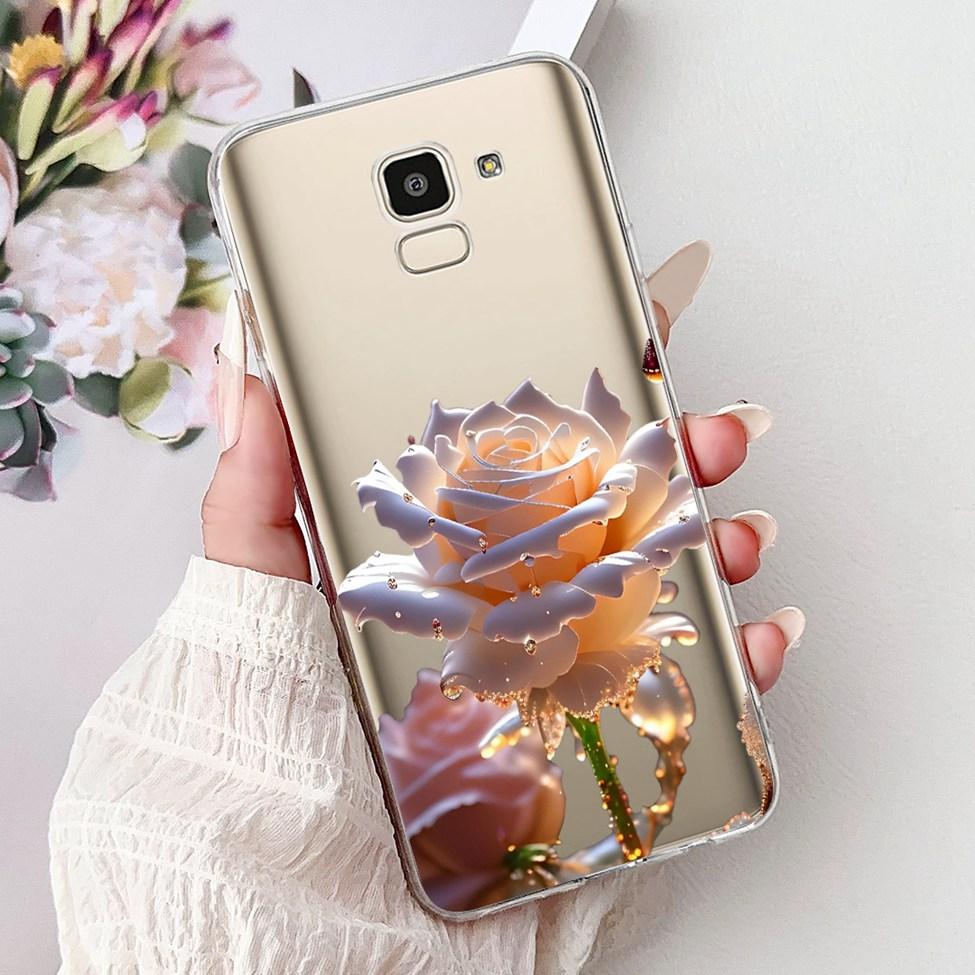 Clear For Samsung J6 2018 Case SM-J600F Cute Fashion Funny Painted Back Cover For Samsung Galaxy J6 2018 Phone Case J600G J600FN
