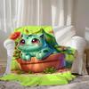 Kawaii B-Bulbasaurs Double Blanket for Bed Sofa Blankets and Camping Furry New Year Bedspread the Anime Home Decoration Sofas