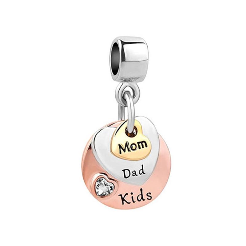 New Mother'S Day Crown Charm Fit Original Bracelet Shining Bead Diy Women Jewelry Giftcopper Trinket Jewelry Party Gift