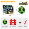 Light Up Musical Soccer Ball Set Kids Outdoor Training Toy Gift Blue Size 5 1 Set