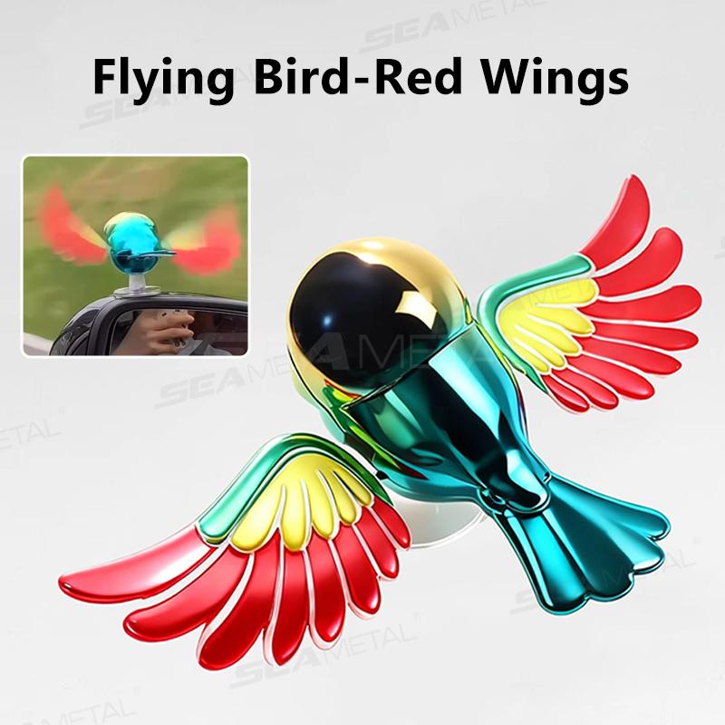 2025 New Simulated Flying Bird Car Ornament Wing can Swing Wind-Powered Bird in Flight Decor Car Moto Bicycle Decoration
