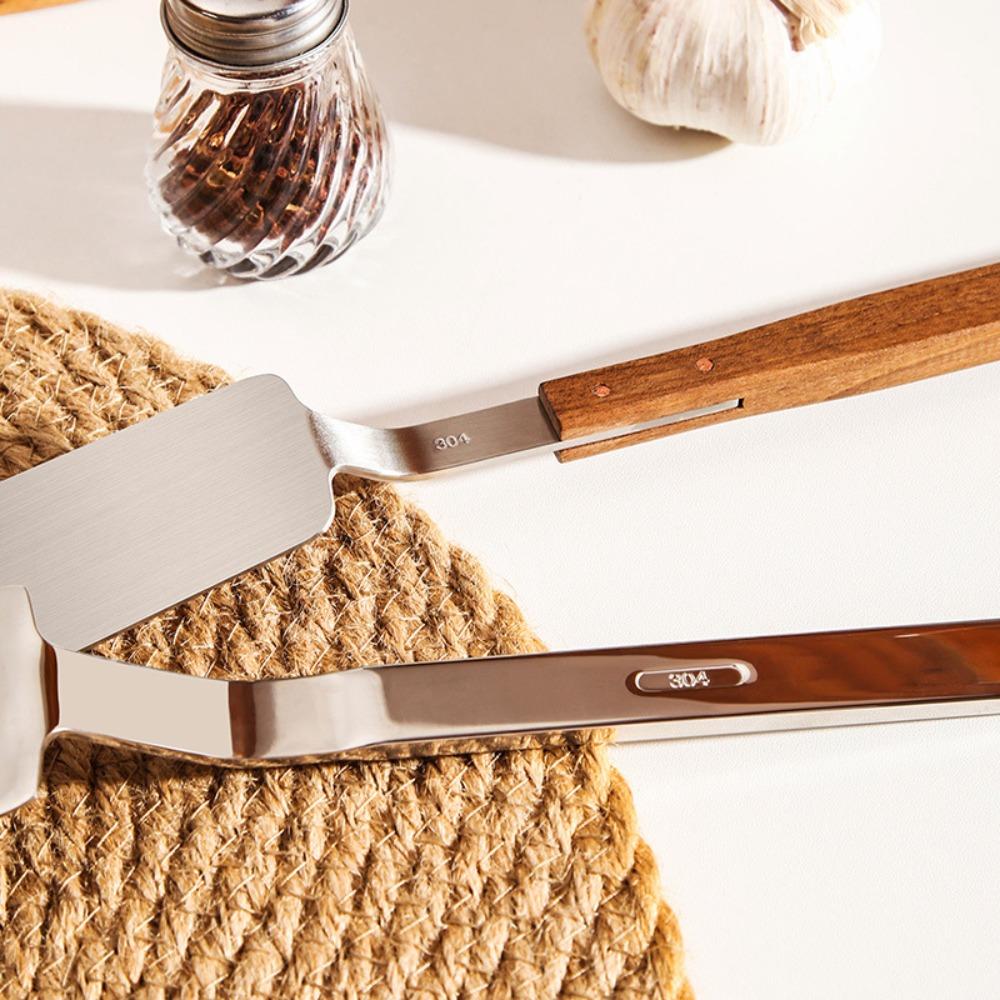Anti-Scalding Frying Spatula 304 Stainless Steel Barbecue Spatula Cooking Shovel  Steak