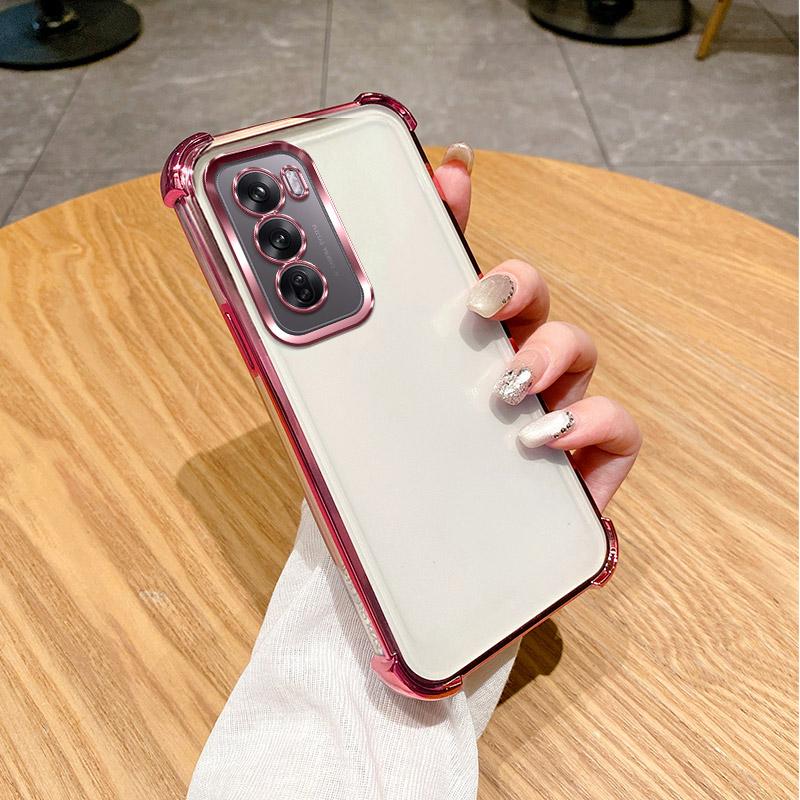 For Oppo Reno12 Case OPPO Reno 12 Pro Cover CPH2625 CPH2629 Phone Case Soft Bumper Shockproof Protect Cover Clear Electroplate