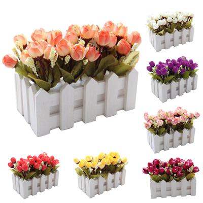 1Pc Artificial Flower Bud Fence Bonsai Garden Living Room Party Desktop Decor