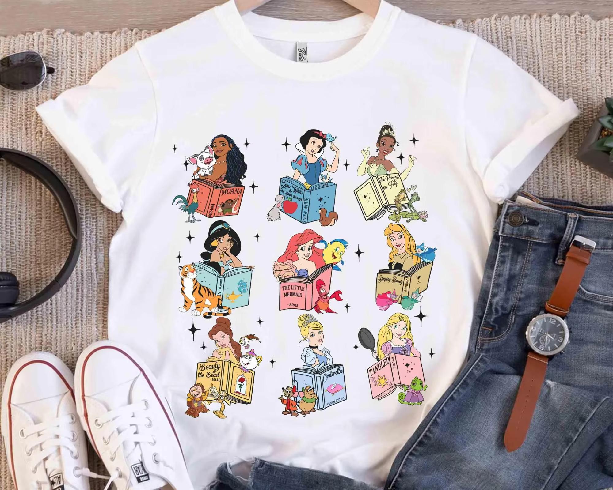 Princess Character Reading Club Tshirt Belle Reading Fragrance Tshirt Librarian Gift Book Lover Gift S