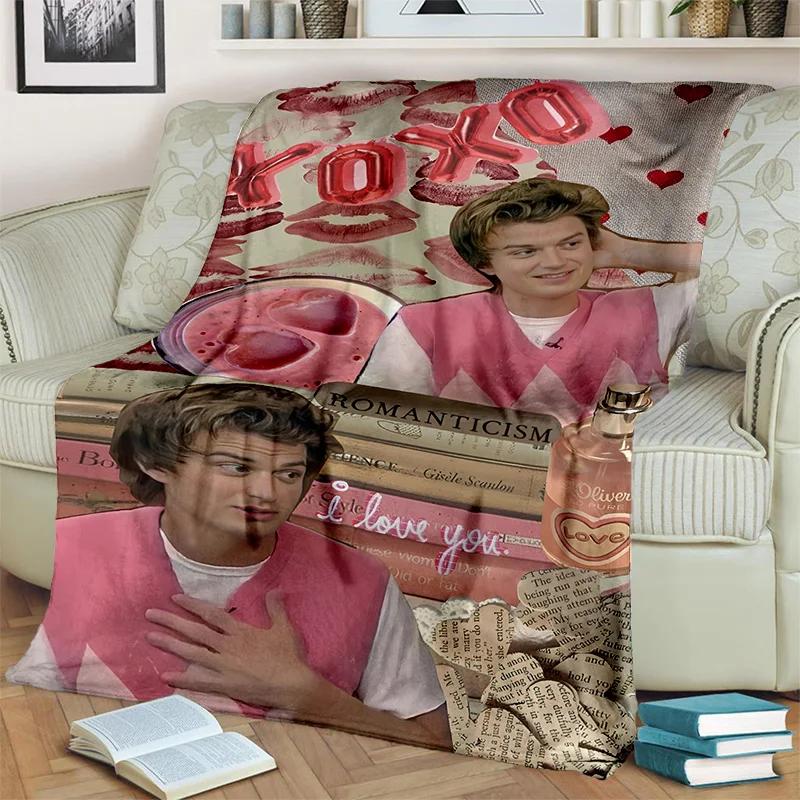 Joe Keery Actor 3D Printing HD Blanket,Soft Throw Blanket for Home Bedroom Bed Sofa Picnic Travel Office Rest Cover Blanket Kids