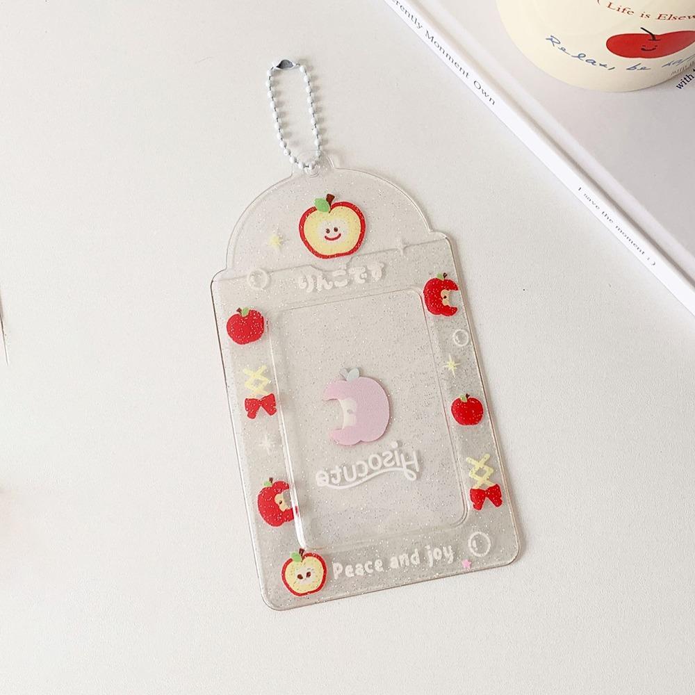 Cute Acrylic Card Holder 3 Inch Kawaii Photos Protective Cover Cartoon ID Card Card Holder Student