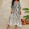 Plus Size Summer Women's Cover-Ups Bohemian Long Dress Seaside Holiday Beach Cover Up Swimwear Outer Shirt