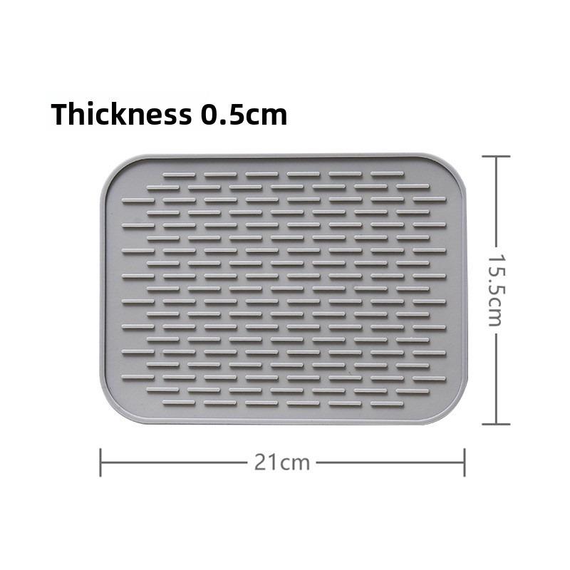 

Силиконовый сливной коврик для раковины, квадратная чашка, миска, палочки для еды, нескользящий сливной коврик для сушки стола, теплоизоляционный коврик 21.5*15.7cm серый