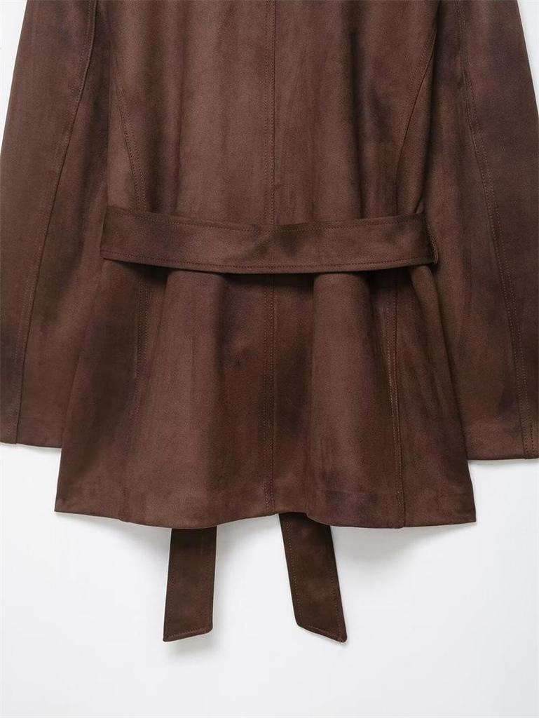 2026 Autumn Women's European-American Style Casual Belted Jacket