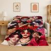 Kpop Hyunjin Stray Kids Musik Flanelldecke Weich Warm Überwurfdecke für Schlafzimmer Wohnzimmer Bett Reise Camping Picknick Geschenk