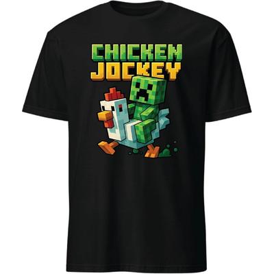 PrimeChoose Hühner-Jockey Lustiges T-Shirt – Pixel-Meme Geschenk Retro Gaming – T-Shirt für Spieleliebhaber Männer und Frauen
