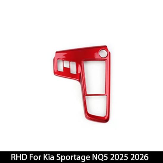 LHD/RHD For Kia Sportage NQ5 2026 Car Red Automatic Center Gear Shift Knob Console Panel Frame Cover Trim Accessories