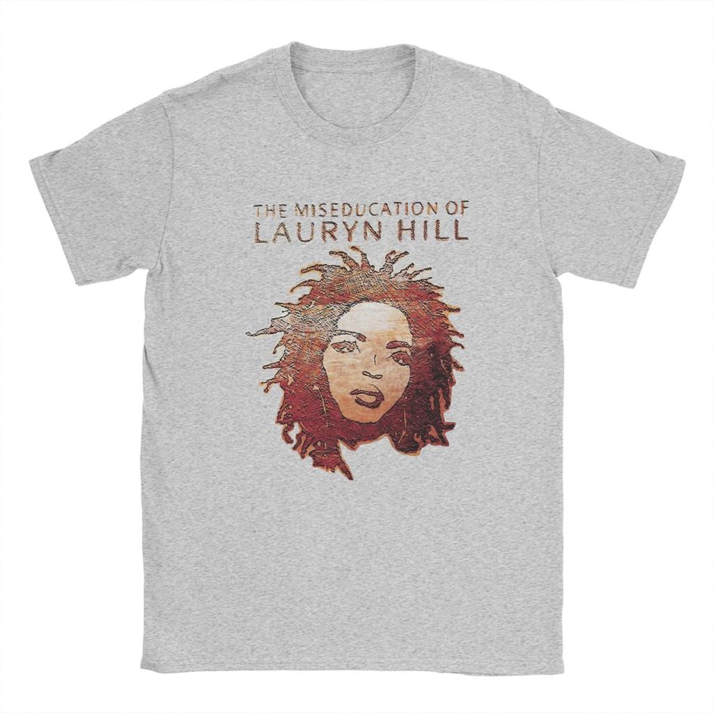 Novelty Famous Lauryn Hill T-Shirts Men Crewneck Pure Cotton T Shirt Hip Hop Harajuku Music Short Sleeve Tees Plus Size Clothes
