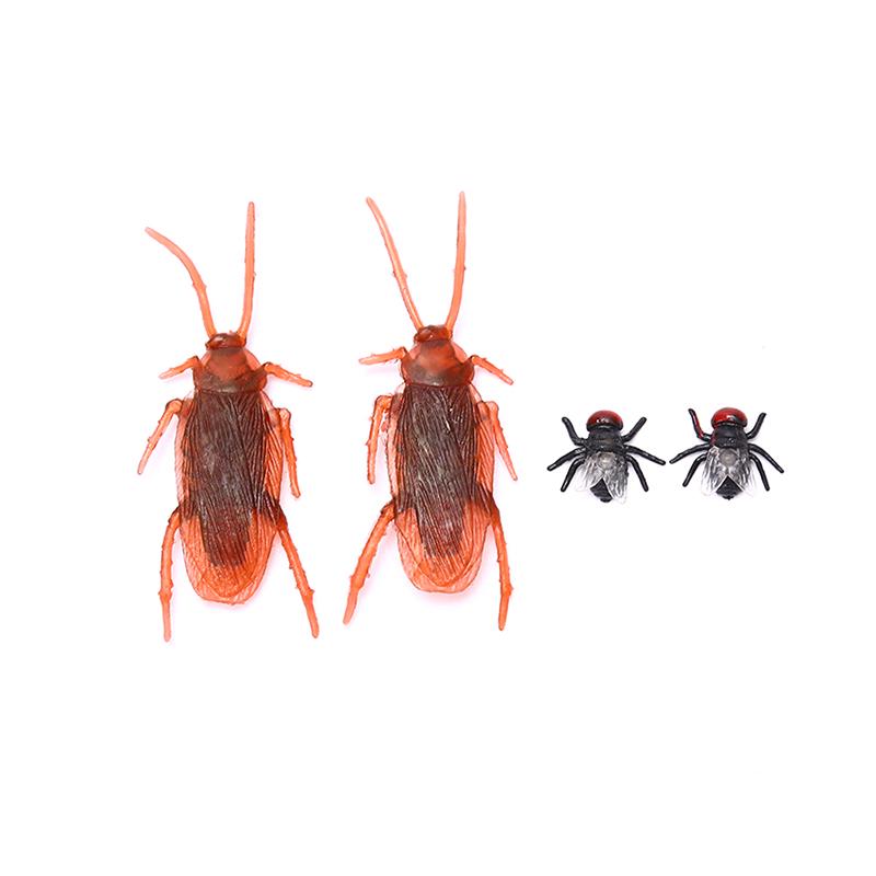 10Pcs/Lot Lifelike Model Simulation Fake Cock Bug Roaches Toy Prank Trick Toys