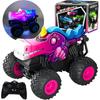 Remote Control Car, 2.4Ghz Unicorn Rc Monster Truck for Boys Girls, Rchargeable Rc Truck with Lights & Music, 360° Rotating Stunts RC Car Toy for