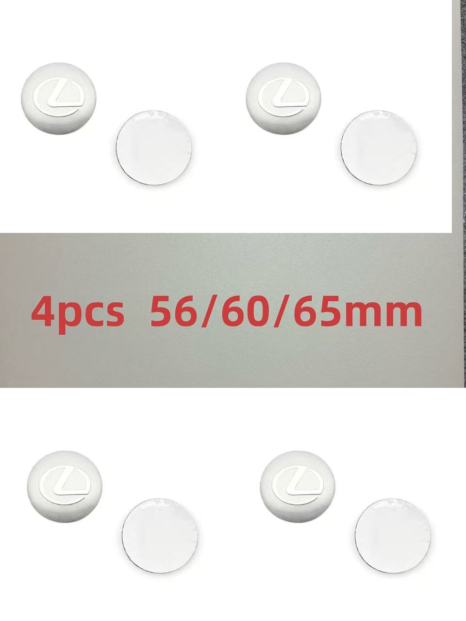 

4PCS 56/60/65mm Wheel Hub Center Cap Stickers for Lexus ES RX GX LS LX IS GS RC UX F IS350 ES300 RX300 CT200 56mm серебряный