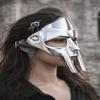 MF DOOM Inspired Gladiator Mask – Handmade Mirror Finish Metal Face Armor for Cosplay & Display