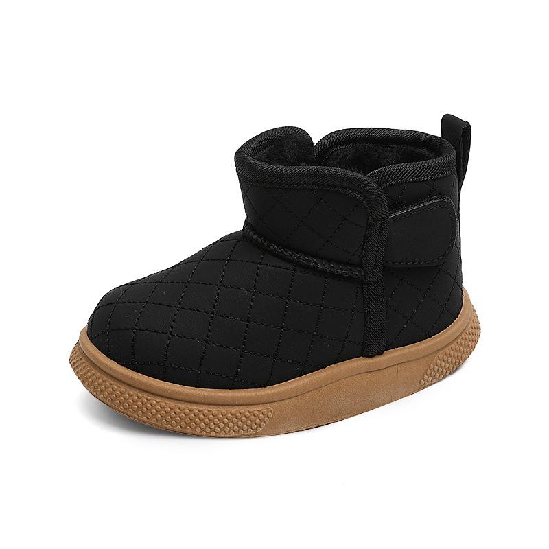 

Детские хлопковые ботинки 2025 зима новые модные ботинки для мальчиков флисовые утепленные модные короткие ботинки для девочек теплые зимние ботинки 21-26 yards, 6 pairs in one hand чёрный