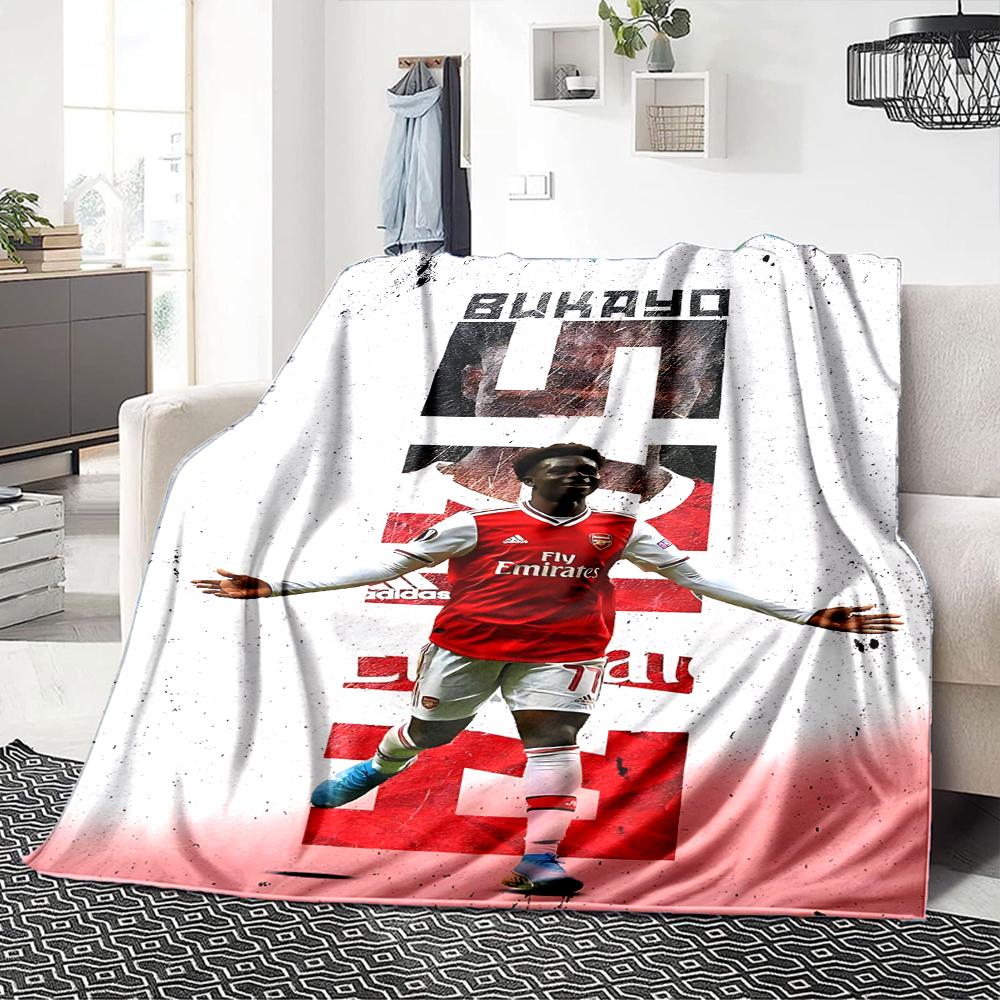 Arsenal Football Club Wappen Decken Flanell Bedruckt Atmungsaktiv Warm Überwurfdecke für Zuhause Büro Bettwäsche 0708a27