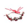 Party Hairband Cloth Crown Flower Headband Wreath Decoration Red Berry Garland Women Headwear