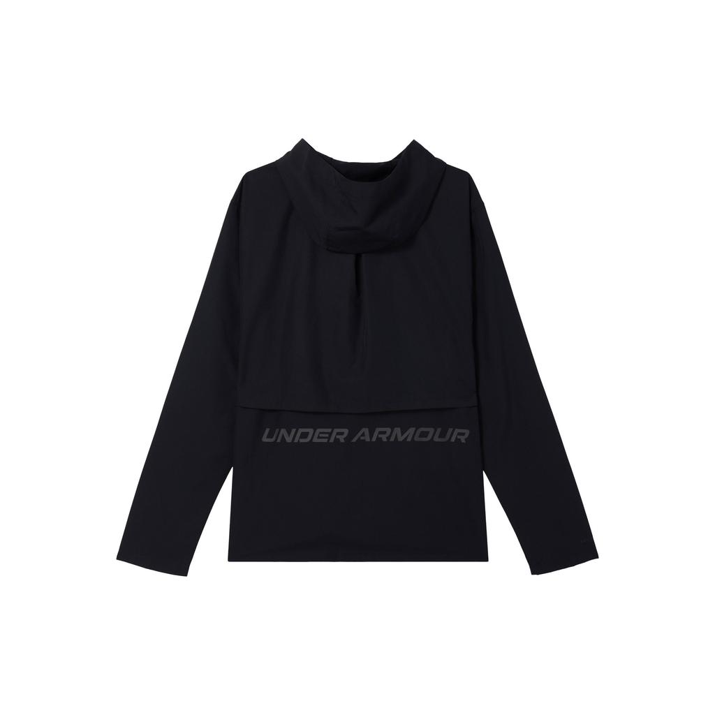 Under Armour Storm Logo Printed Hooded Running Sports Jacket Men Black 1376795-001