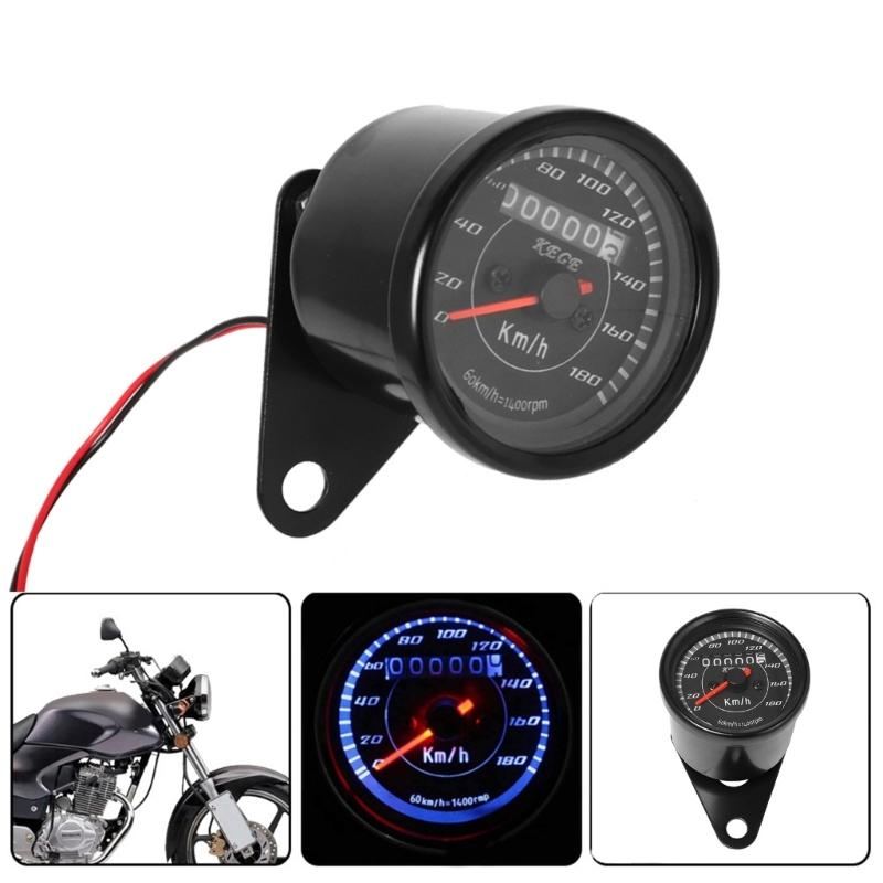Customizable Motorcycle Speedometer Odometer High Accuracy Sensor Shockproof Design Weather Resistant Metal Material