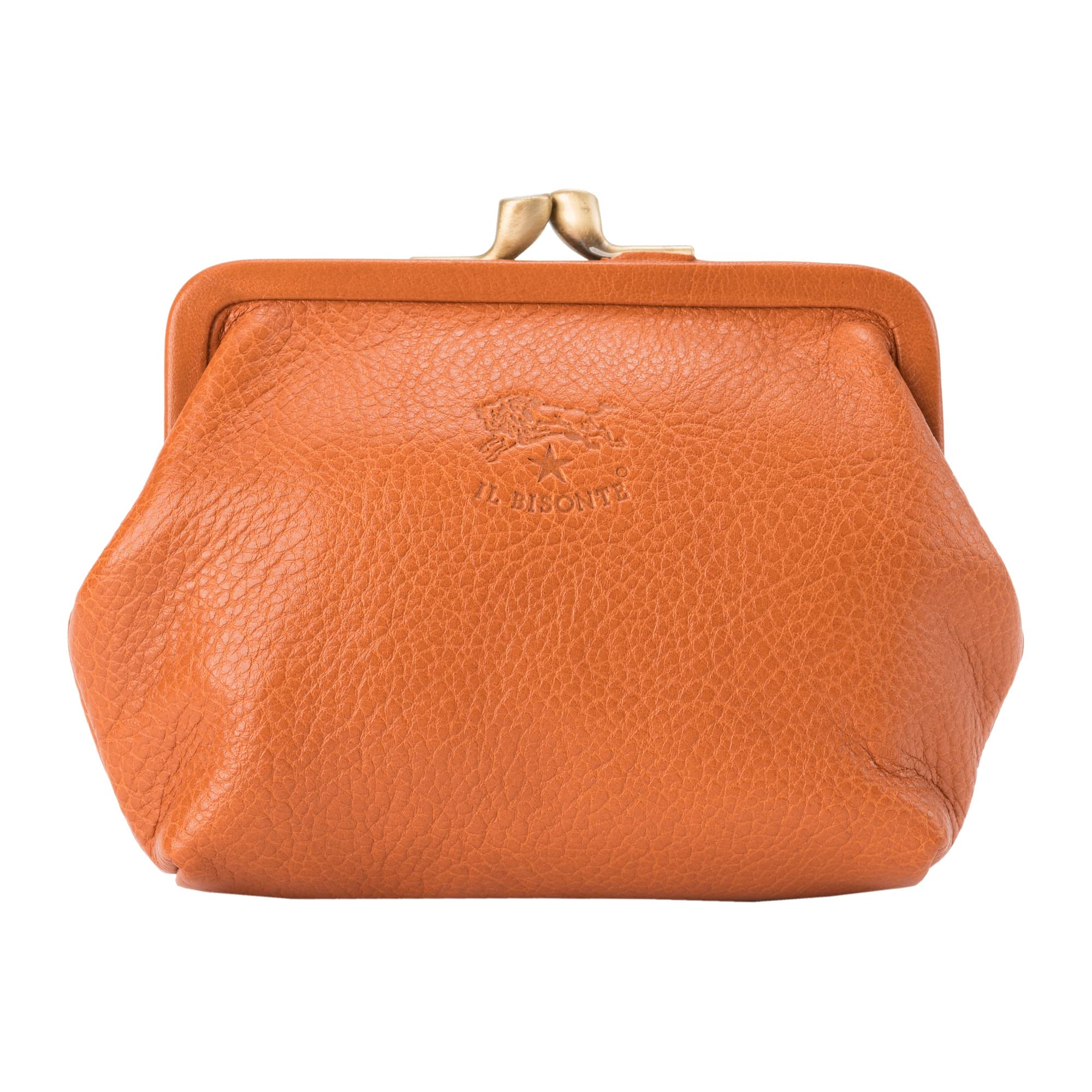 

IL BISONTE Coin Case SCP005 PV0005 CA106B CLASSIC COIN PURSE Brown [Used] коричневий