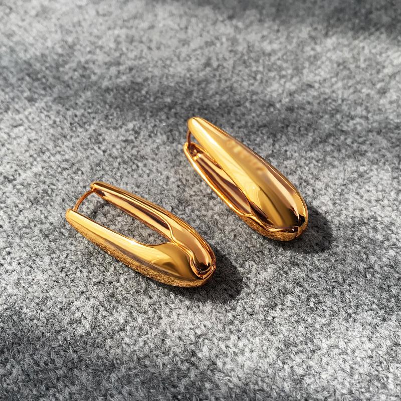 Золотые Капли Нишевые Серьги Женские Холодный Уникальный Дизайн Винтажный Минималистичный Элегантные Повседневные Серьги
