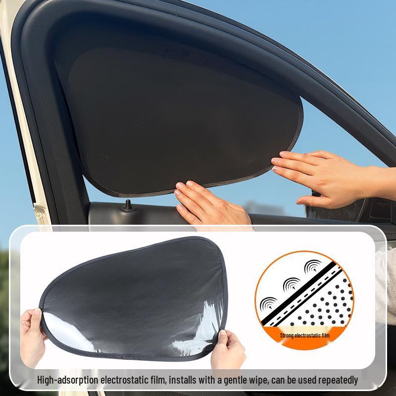 Quick-Install Full Blackout Electrostatic Car Sunshade for Sun Protection