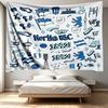 Hertha BSC Print Tapestry - Portable Wall Decor Cloth, for Home, Dorm, Travel, Bedroom, Living Room - Ideal Birthday Housewarming Gift