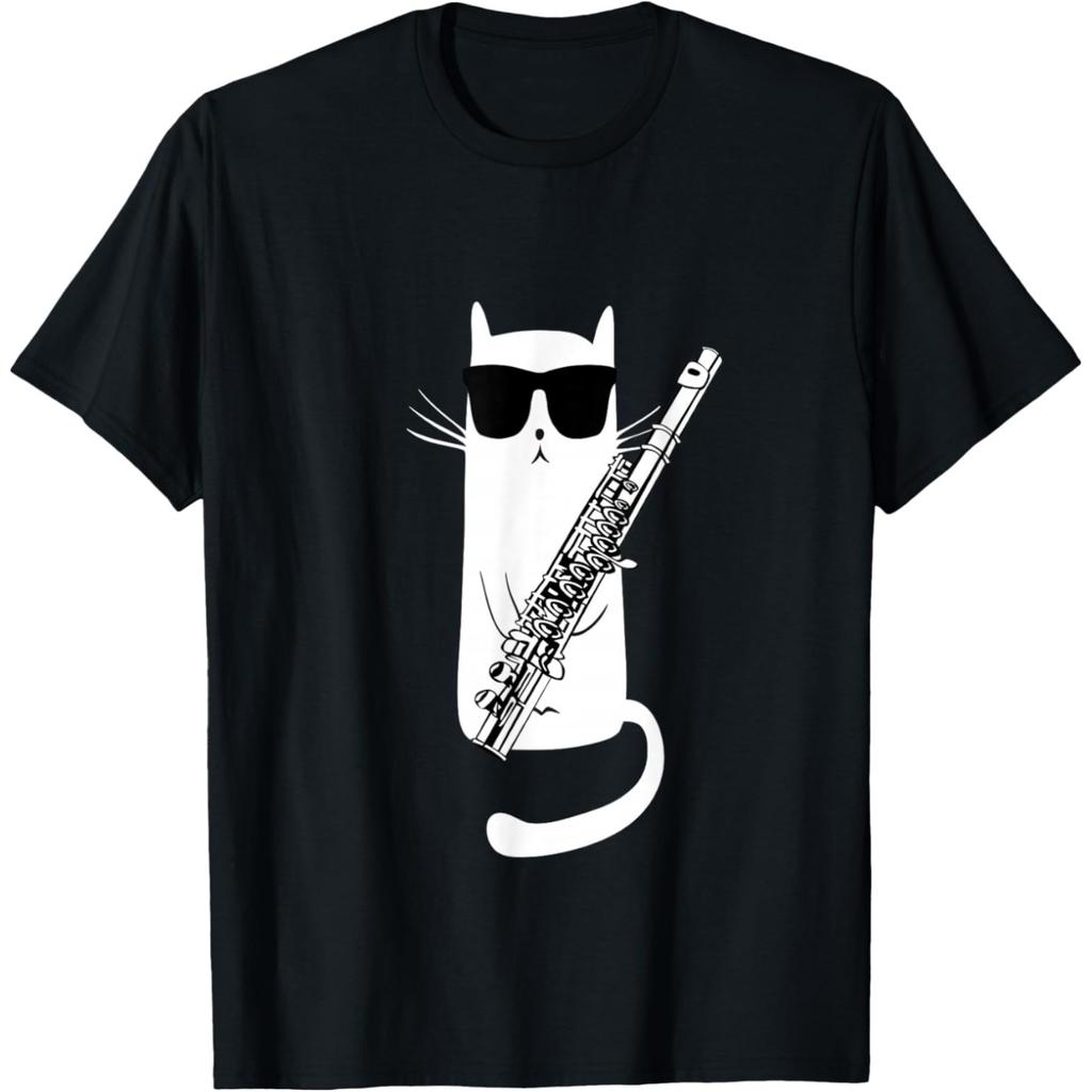 Funny Musical Instrument Flute Player Gift T Shirts Men Cotton Humor Streetwear Tee Shirt Short Sleeve Unisex Loose Clothing