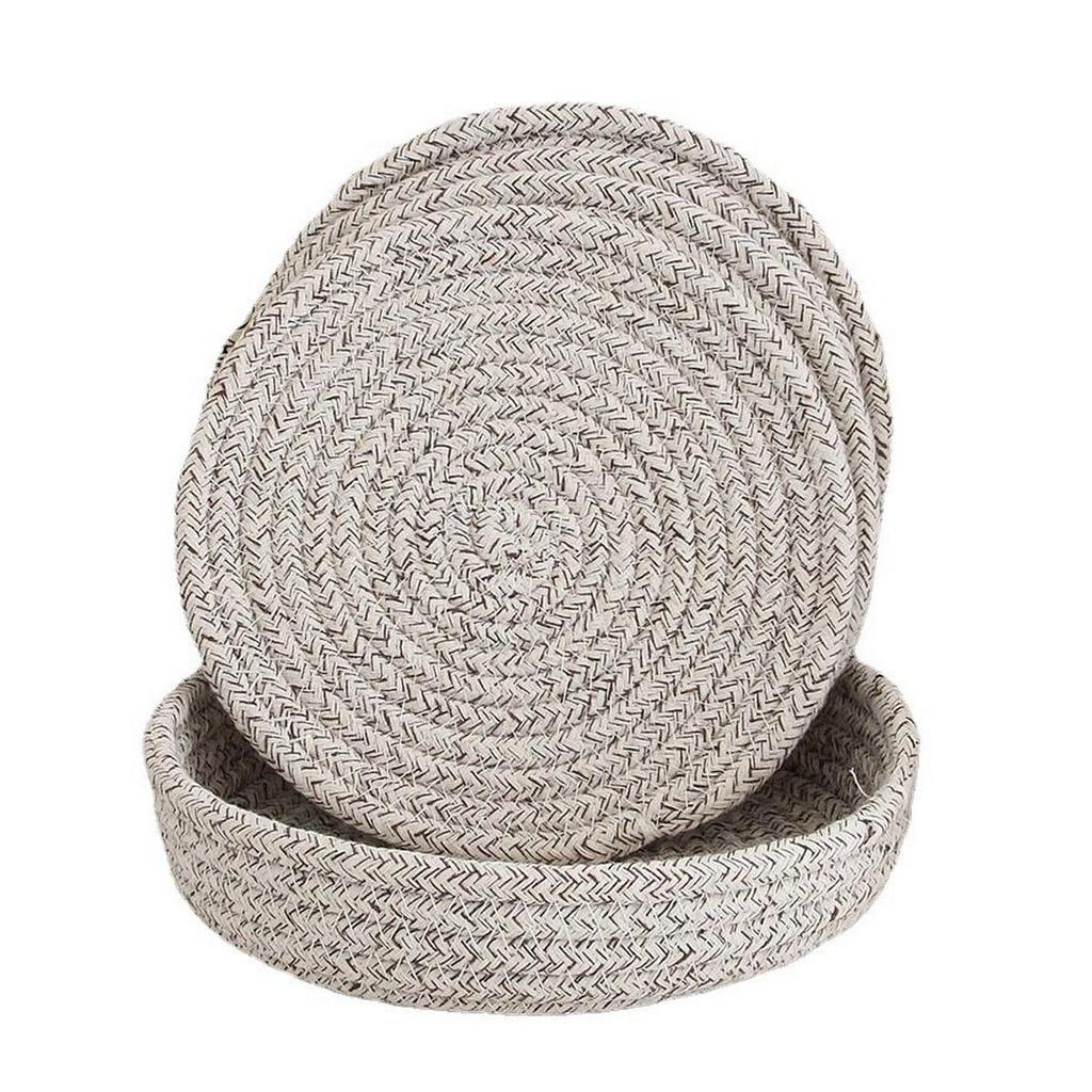 12cm*12cm Cotton Rope Heat Resistant Woven Coasters Handmade Multiple Colors Creative Coffee Cup Pad Chic Accessories
