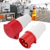 1 Set 4Pin Industrial Plug Connector 380-415V 16A Waterproof Industrial IP44 Heavy Duty Three-Phase Power Plug