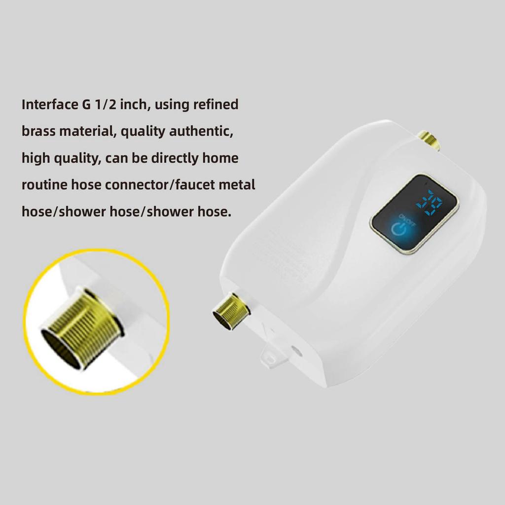   Water Heater 220V 3500W   Electric Tankless Hot Water Heater Bathroom Kitchen Washing with LCD Display for Shower Bathroom Kitchen Washing 