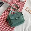 Adorable Simple Nylon Crossbody Bag For Girls In Black Pink Cream Blue Green