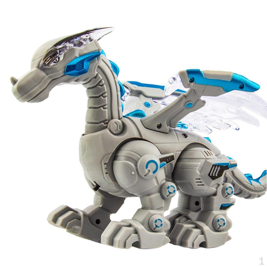 

Управляемый ходячий динозавр, электрическая праздничная фигурка, рев, красочный свет, y and bo серый