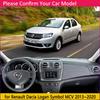 Car Dashboard Cover Dash Board Mat Carpet Pad for Renault Dacia Logan Symbol MCV 2 II 2013~ Sunshade Cape Cushion Accessorie