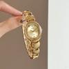 Retro Luxury Watches for Women Gold-Tone Small Dial Round Stainless Steel Bracelet Water-Resistant Quartz Woman' Wristwatch Gift
